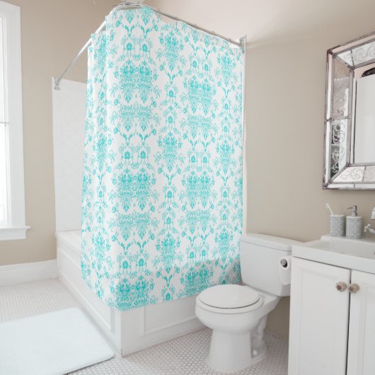 Aqua Damask Douchegordijn (In situ)