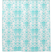 Aqua Damask Douchegordijn (Voorkant)