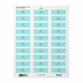 Aqua Damask Etiket (Full Sheet)