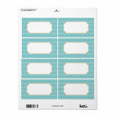 Aqua Damask Labels (Full Sheet)