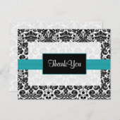 aqua damask MerciYou Cartes (Devant / Derrière)