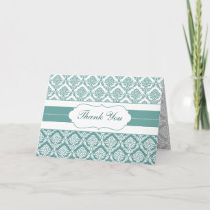 aqua damask MerciYou Cartes