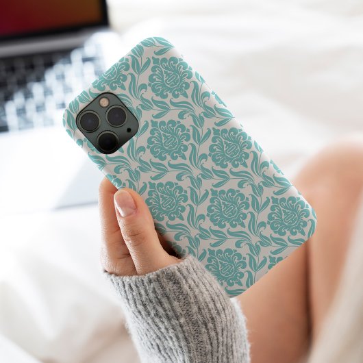 Aqua Damask Pattern Case-Mate iPhone Case
