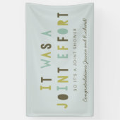 Aqua de //de bannière du baby shower du couple (Vertical)