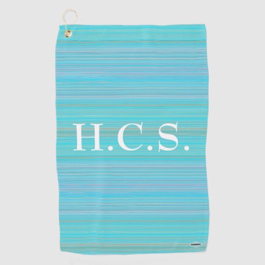 Aqua de serviettes de golf avec stries HAMbyWG (Devant)