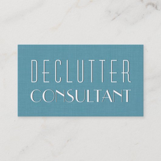 Aqua DECLUTTER CONSULTANT Simple Style V08 Visitekaartje (Voorkant)