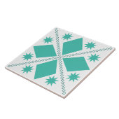 Aqua Diamond Fun | Witte achtergrond | Tegeltje (Zijkant)