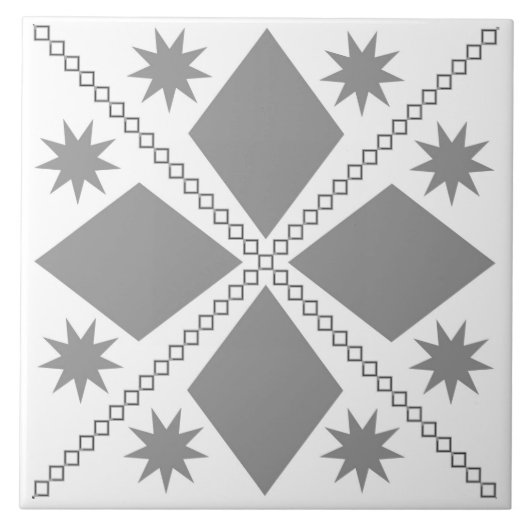 Aqua Diamond Fun | Zwart-witfilter | Tegeltje (Voorkant)