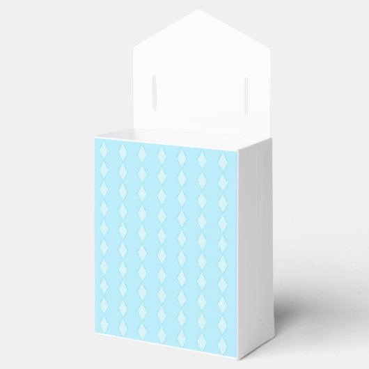 Aqua Diamond Pattern Bedankdoosjes (Geopend)