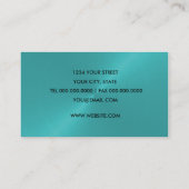 Aqua Dimensional Sheen Carte de visite (Dos)
