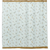 Aqua Ditsy rideau de douche Floral Antiquité Gold  (Devant)