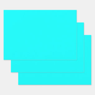 Aqua (effen kleur) inpakpapier vel