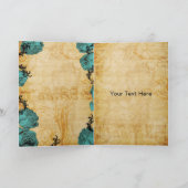 aqua  eiffeltoren Parijs dank u Bedankkaart (Binnen)