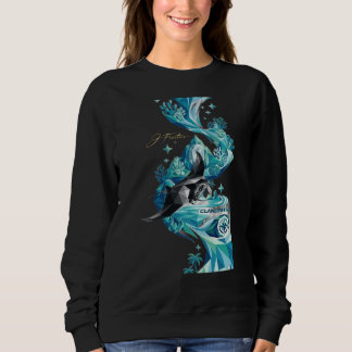 “Aqua Elegance – Manta Ray Flow Sweatshirt” Trui