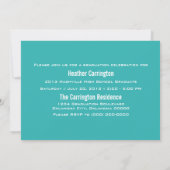 Aqua Elegant Script Photo Invitation (Dos)