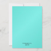 Aqua Elegant Tiffany Invitation Anniversaire (Dos)
