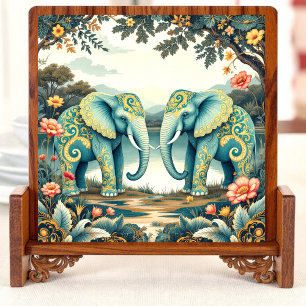 Aqua Elephants Carreaux céramiques