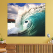 Aqua Embrace Realisme Schilderen - Digitaal Kunstw Canvas Afdruk (Insitu (Woonkamer))