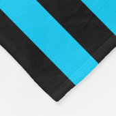 Aqua en Black Stripe Pattern Fleece Deken (Hoek)