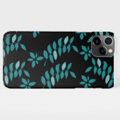 Aqua en Black Tropical oerwoud iPhone Hoesje (Achterkant horizontaal)