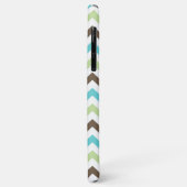 Aqua en Brown Zig Zag Chevrons Pattern Case-Mate iPhone Case (Achterkant/links)