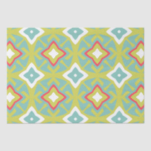 Aqua en Chartreuse Tiki Tissue Paper Tissuepapier