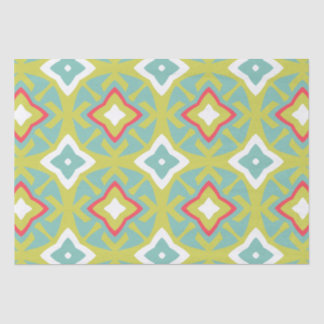 Aqua en Chartreuse Tiki Tissue Paper Tissuepapier