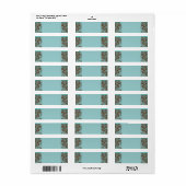 Aqua en chocoladevogel etiket (Full Sheet)