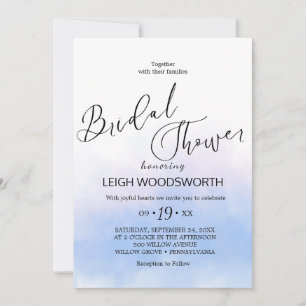 Aqua en Gold Waterverf Beach Vrijgezellenfeest Kaart