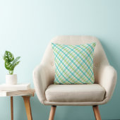 Aqua en Green Pset Pattern Kussen (Stoel)
