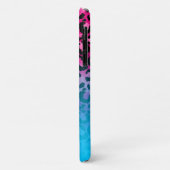 Aqua en Hot Pink Leopard Ombre Monogram Case-Mate iPhone Case (Achterkant/links)