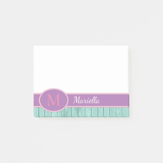 Aqua en Lavender op maat Post-it® Notes (Voorkant)