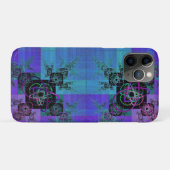 Aqua en Lila Fractal Joy iPhone / iPad Case (Achterkant (horizontaal))