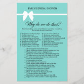 Aqua- en lint-Vrijgezellenfeest-game AFGEDRUKT (Voorkant)