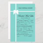 Aqua- en lint-Vrijgezellenfeest-game AFGEDRUKT (Voorkant / Achterkant)