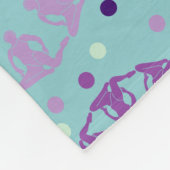 Aqua en Paars gesynchroniseerd zwemmen, gepersonal Fleece Deken (Hoek)