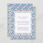 Aqua en Paarse Fifties Retro Chic Modern Kaart (Voorkant / Achterkant)