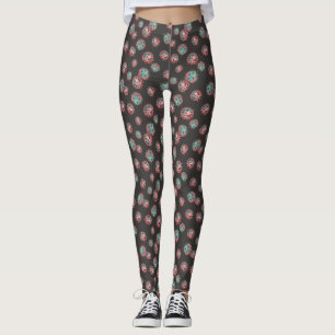 Aqua en Pink Waterverf Virus Leggings