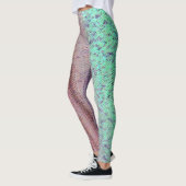 Aqua en Plum Ebroidery Patterned Leggings (Links)