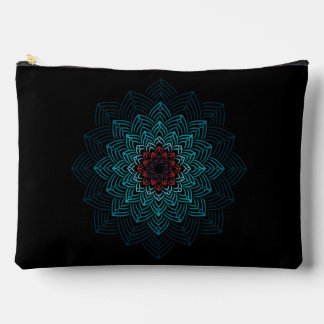 Aqua en Rode Bloem Mandala Etui
