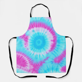 Aqua en Roze Tie Dye Schort
