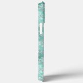 Aqua en Silver Pattern Case-Mate iPhone Case (Achterkant / Rechts)