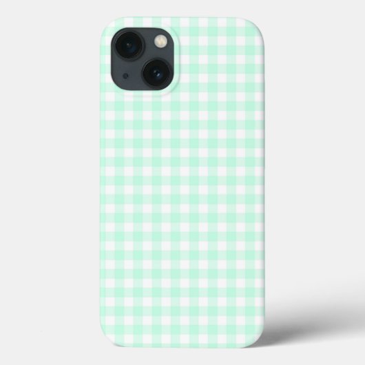 Aqua En vichy Check iPad Mini coque (Verso)