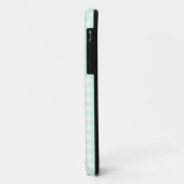 Aqua En vichy Vérifier étoile ovale "Nom coque iph (Dos/Gauche)