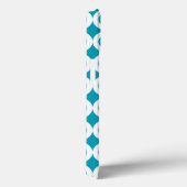 Aqua en witte concentrische cirkels patroon Case-Mate iPhone case (Achterkant / Rechts)