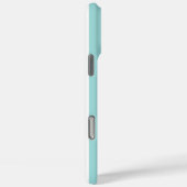 Aqua en witte monogramstrepen Case-Mate iPhone case (Achterkant / Rechts)