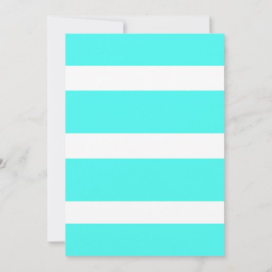 Aqua Épais Tentures Chunky Invitations Modernes (Dos)