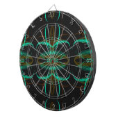 Aqua et Cible de flechettes noire fractale (Devant droit)
