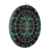 Aqua et Cible de flechettes noire fractale (Devant gauche)
