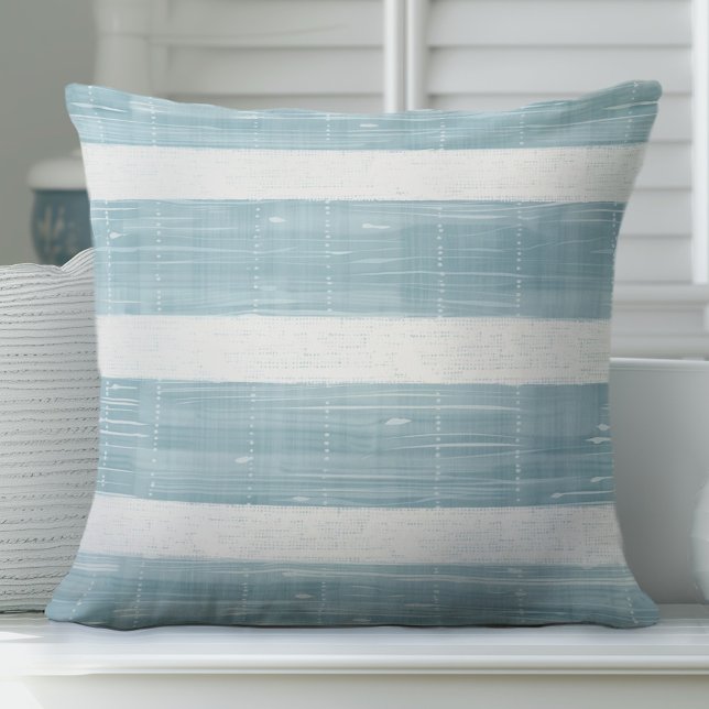 Aqua et Coussin à rayures blanches (Créateur téléchargé)